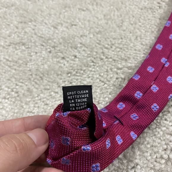 Ike Behar Tie Mens Silk Floral Woven Italy Hand Tailored Classic USA Designer - Picture 3 of 6